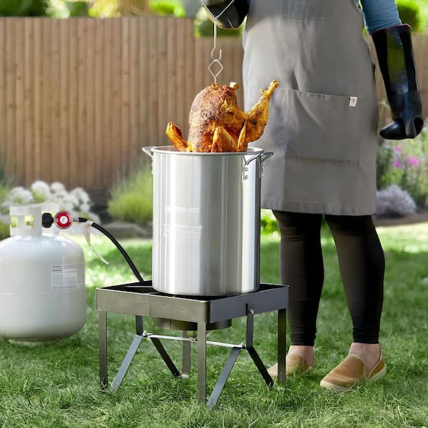 0-20 PSI Adjustable Propane Regulator and 5 ft. Gas Burner Hose Replacement Conversion Kits with Brass Adapter