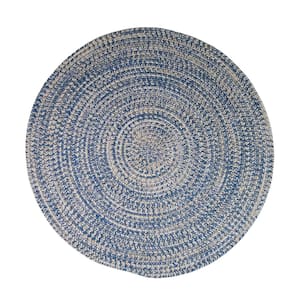 Luna Tweed Harbor Blue 30 in. x 30 in. Polypropylene Door Mat