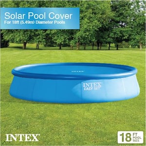 Easy Set 18 ft. Round Blue Vinyl Above Ground Pool Solar Cover for Swimming Pools