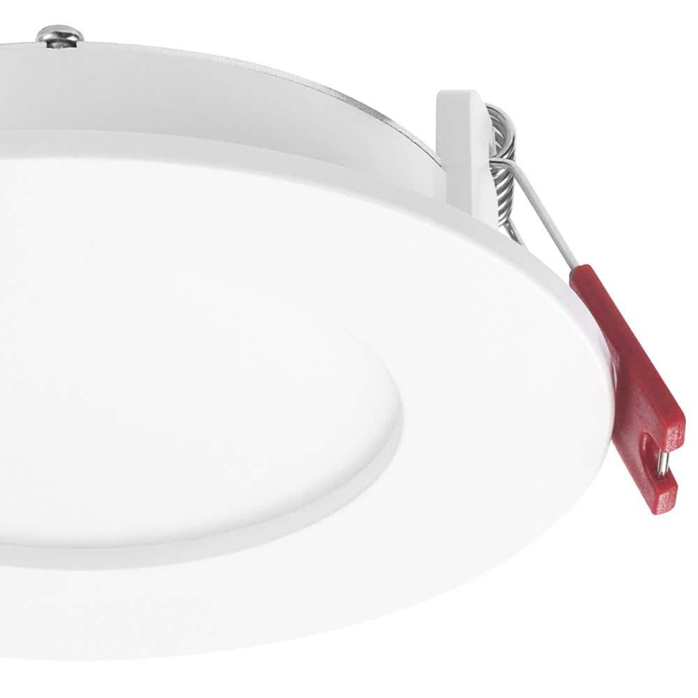 White Adjustable Color Temperature Ultra-Thin LED Recessed Light Kit, 4-Pack