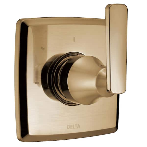 Delta Ashlyn Gold 3-Setting 1-Handle Wall Mount Valve Faucet Trim Kit in Champagne Bronze (Valve Not Included)