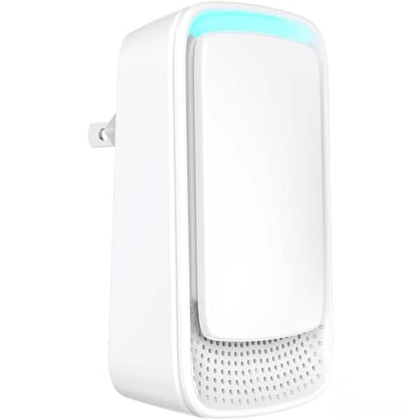 Plug-In Negative Ion Air Purifier; Quiet Home/Office Odor and Pet Smell Eliminator, 250 sq. ft. HEPA for Room in White