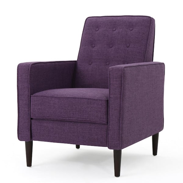 Noble House Mervynn Muted Purple Polyester Standard (No Motion) Recliner