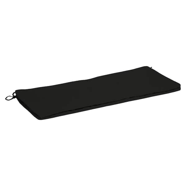 ARDEN SELECTIONS ProFoam 18 in. x 46 in. Outdoor Bench Cushion Cover in Onyx Black