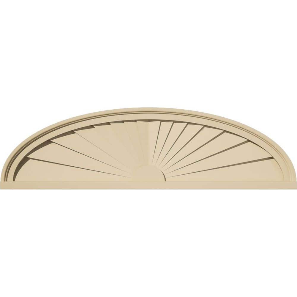 Pedss Ekena Millwork 38-in W x 10-1/2-in H x 2-in P Elliptical Sunburst ...