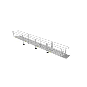 PATHWAY 3G 28 ft. Wheelchair Ramp Kit with Expanded Metal Surface and Two-line Handrails