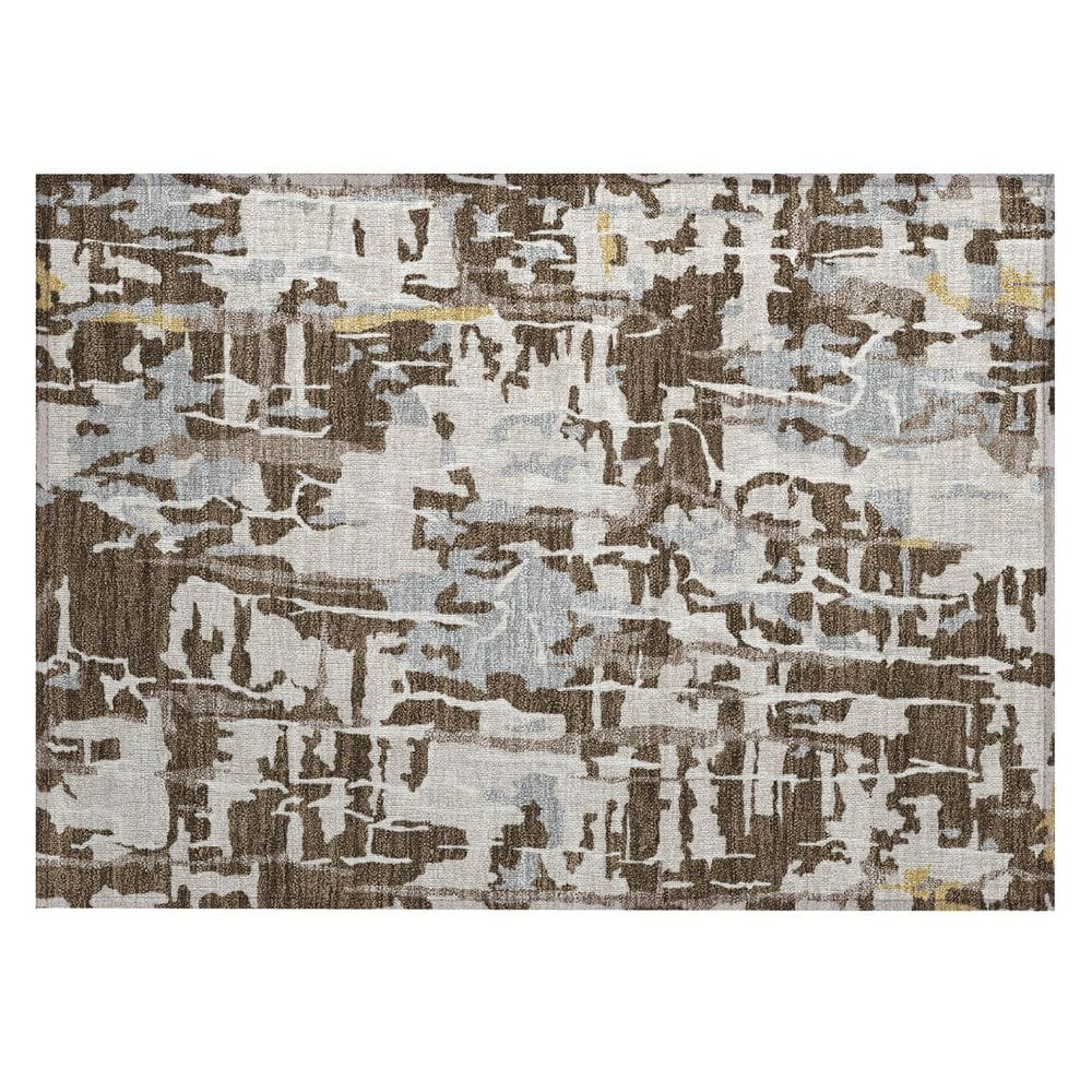 Chantille Machine Washable Indoor/Outdoor Abstract ACN2972 Chocolate 3 ft. x 4 ft. Area Rug price history on PriceWatchPro