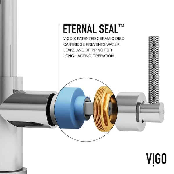 VIGO Utopia 14 in. H Single Handle Pull-Down Sprayer Kitchen