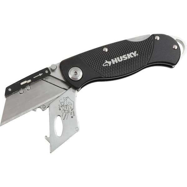 Husky Folding Lock-Back Utility Knife 99731 - The Home Depot