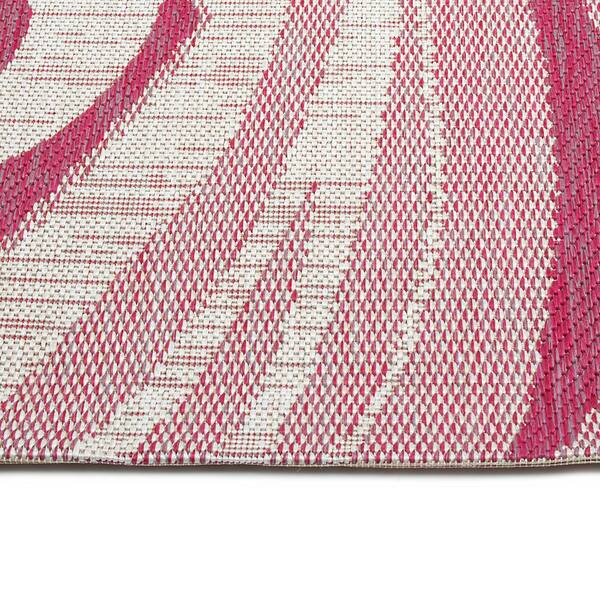 Soleri Pink 2 ft. 7 in. x 4 ft. 11 in. Rectangle Residential Indoor-Outdoor Throw Area Rug