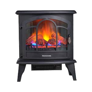 20 in. Portable Freestanding Electric Fireplace in Black, CSA Approved