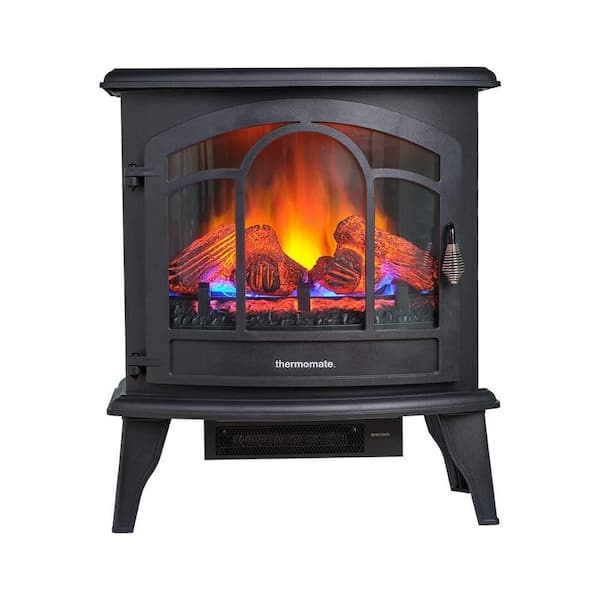 thermomate 20 in. Portable Freestanding Electric Fireplace in Black, CSA Approved