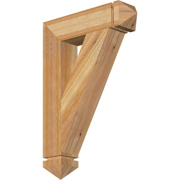 Ekena Millwork 4 in. x 26 in. x 18 in. Western Red Cedar Traditional Arts and Crafts Rough Sawn