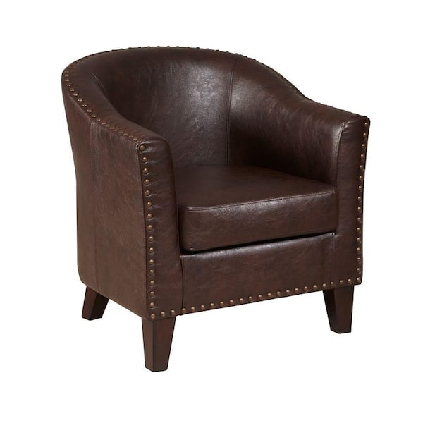 PRI Brown Leather Arm Chair