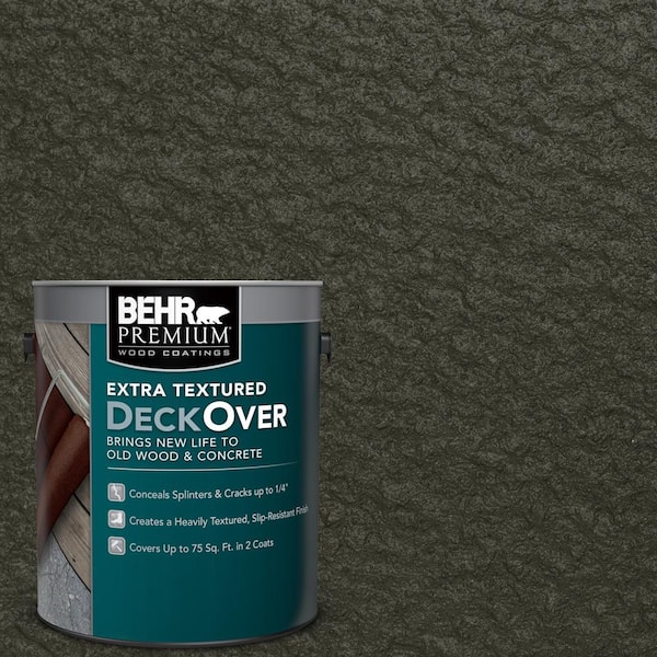 BEHR Premium Extra Textured DeckOver 1 gal. #SC-108 Forest Extra Textured Solid Color Exterior Wood and Concrete Coating