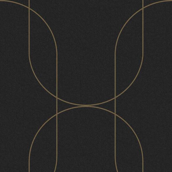 Graham & Brown Palais Black and Gold Removable Wallpaper Sample