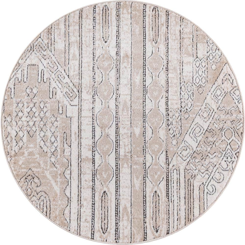 Portland Orford Tan 3 ft. x 3 ft. Round Area Rug price history on PriceWatchPro