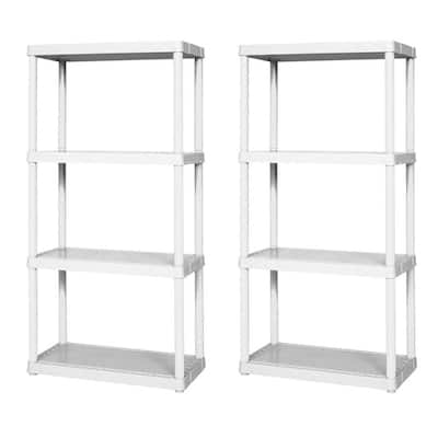 White Freestanding Shelving Units, Stand Alone Storage Shelves