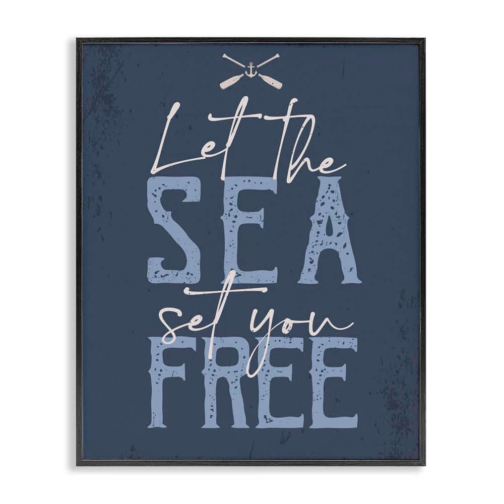 Sea Set You Free by Angela Nickeas Black Framed Coastal Giclee Art Print 14 in. x 11 in. price history on PriceWatchPro