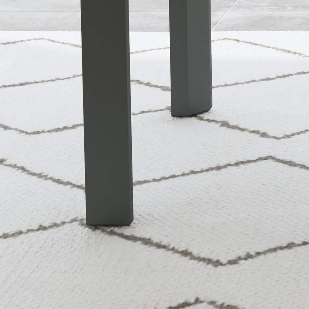 Gray 68" Aluminum Outdoor Dining Table