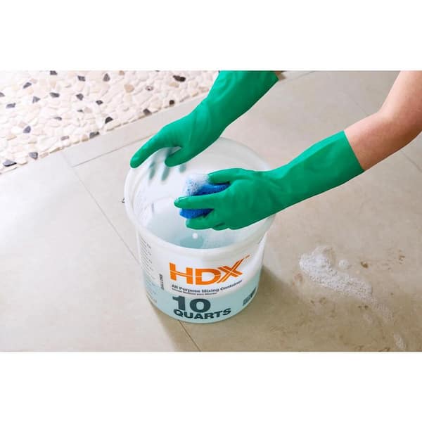 HDX Green 11 mil Reusable Nitrile Glove - L/XL 24137-012 - The
