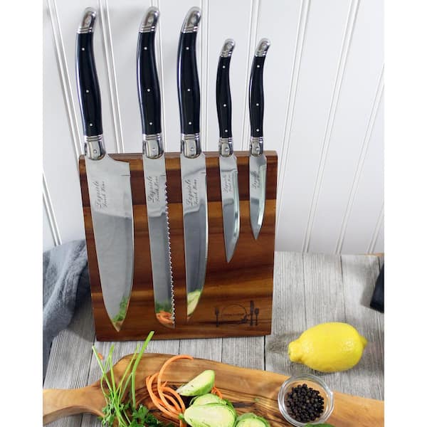 Laguiole Kitchen Knife Set - Gourmet - Walnut wood handles