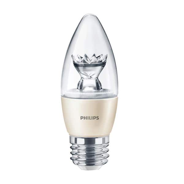 Philips 60-Watt Equivalent B13 Dimmable LED Blunt Tip Candle Soft White (2700K)