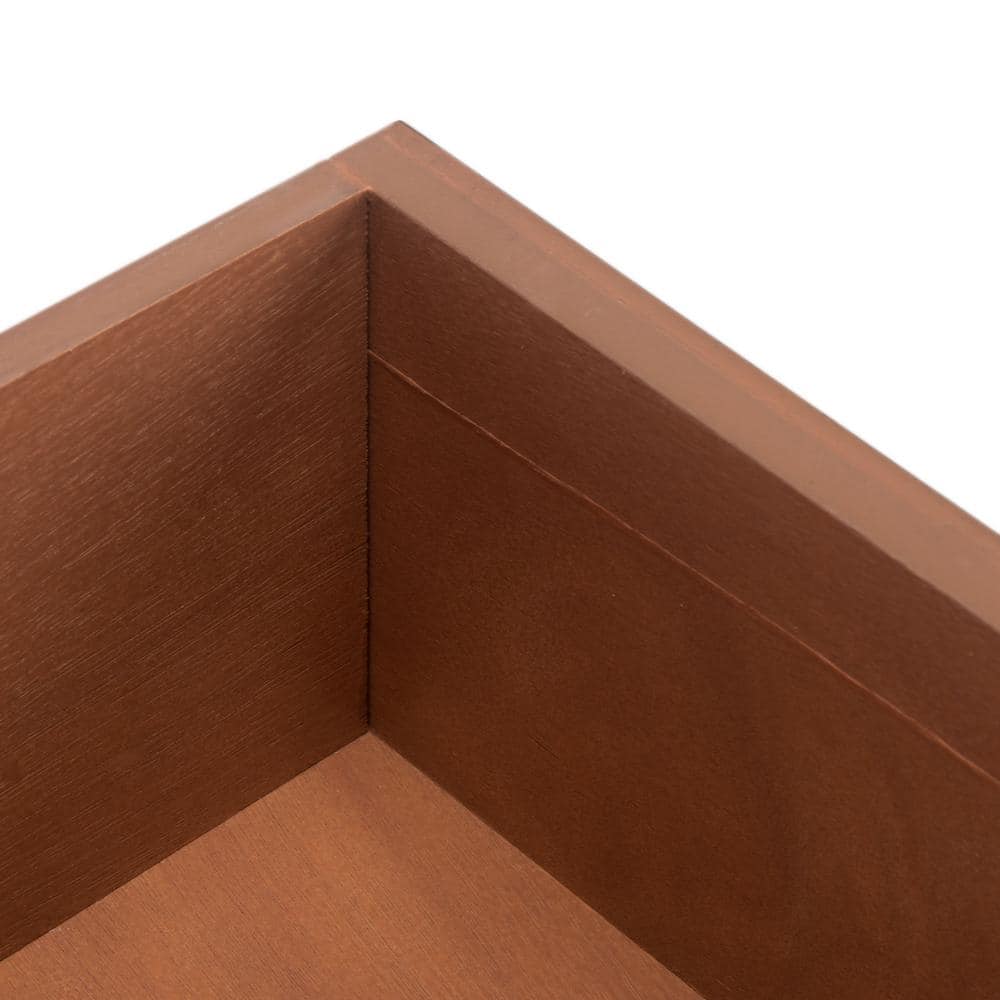 Allura Contemporary French Brown Console Table with Dual Storage Drawers