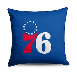 NBA 76ERS Double Down Printed Multicolor Throw Pillow 18x18