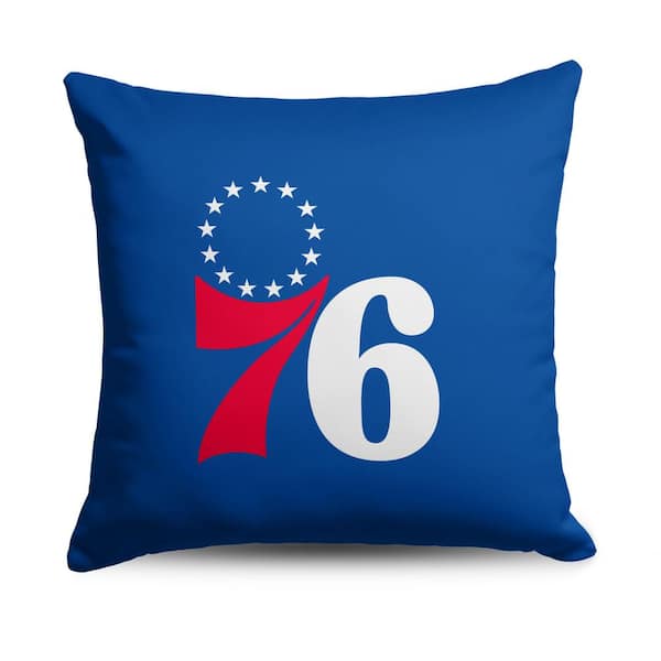 THE NORTHWEST GROUP NBA 76ERS Double Down Printed Multicolor Throw Pillow 18x18
