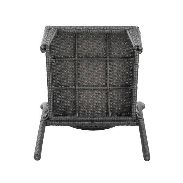 Reviews for Grey Rattan Outdoor Dining Chair Set of 2 Patio Dining
