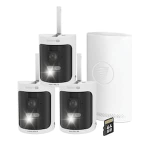 AllSecure4K Wireless Security Kit with 3x Wire-Free Cameras & NVR Tower