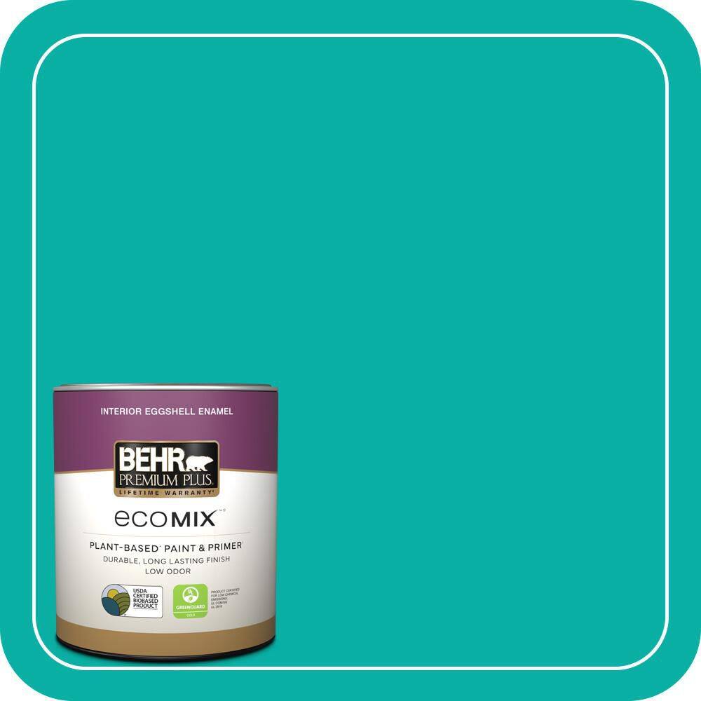 1 qt. #490B-5 Cozumel Eggshell Enamel EcoMix Plant-Based Interior Paint & Primer price history on PriceWatchPro