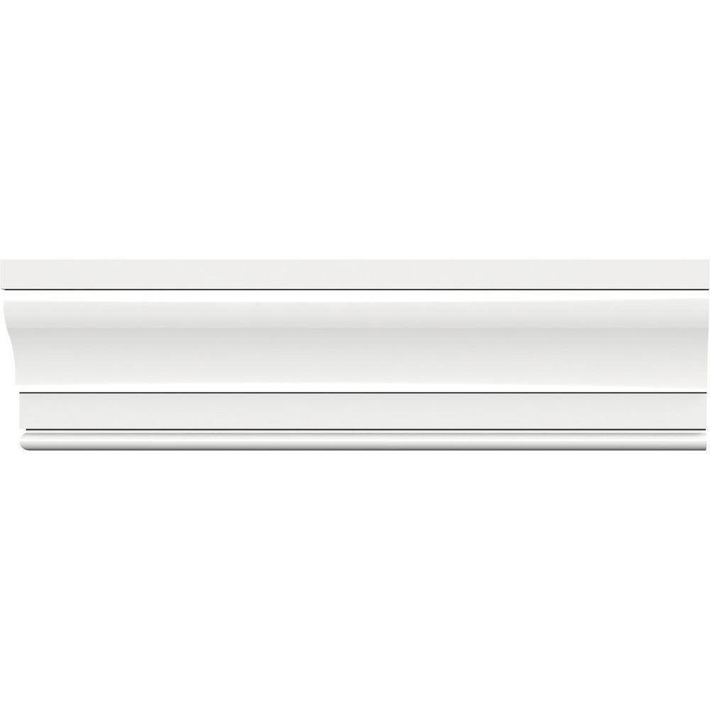 White PVC 96'' Standard Profile Moisture Resistant Casing Moulding