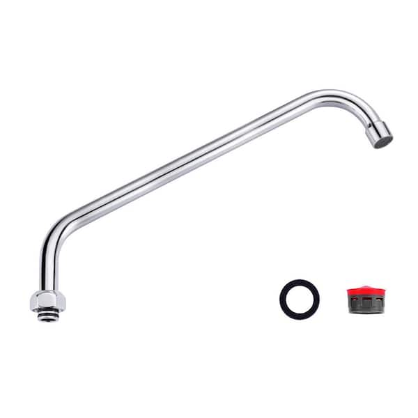IVIGA 14 in. Commercial Faucet Swivel Spout Replacement in Polished Chrome with 1.8 & 2.2 GPM Aerator and G3/4 Internal Thread