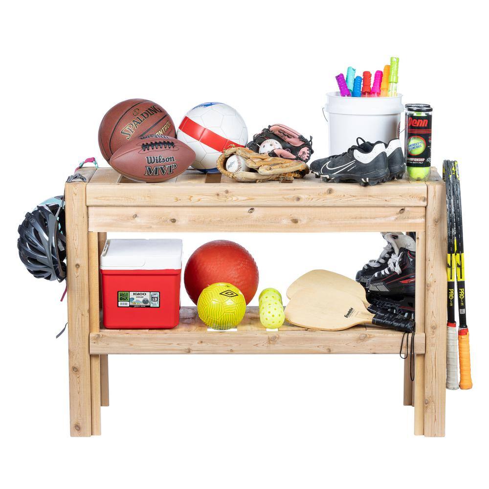 Greenes Fence 2 Tiers Cedar Adjustable Shelf Garage Storage Shelving