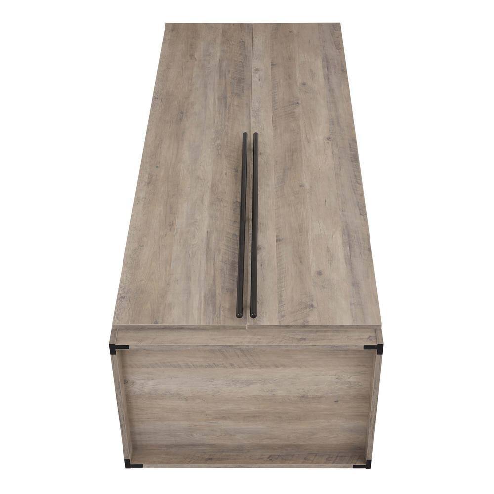 Rustic Grey 4-Door Modular Wardrobe Closet