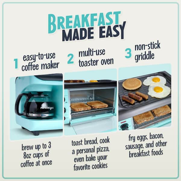 Breakfast Station In Stainless Steel Electric Mini Toaster