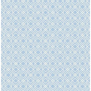 Napa Blue Geometric Paper Strippable Roll (Covers 56.4 sq. ft.)