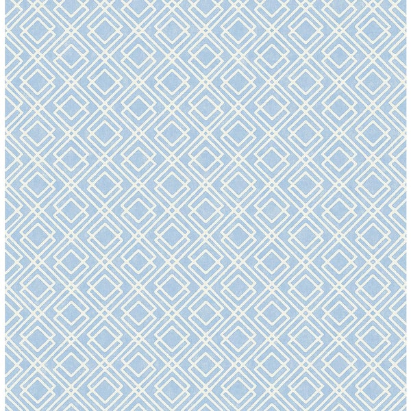 Chesapeake Napa Blue Geometric Paper Strippable Roll (Covers 56.4 sq. ft.)