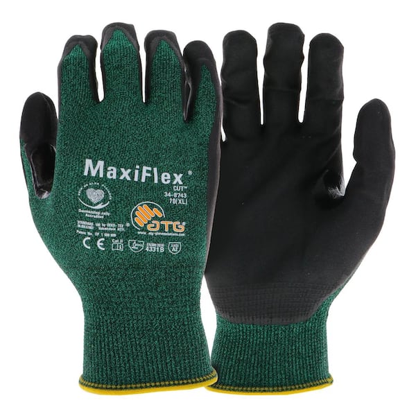 ATG MaxiFlex Cut Men's X-Large Green ANSI 2 Premium Nitrile-Coated