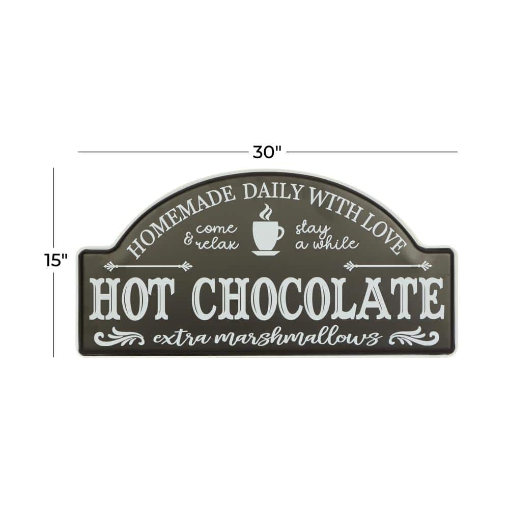 Black Iron Rustic Farmhouse Hot Chocolate Wall Sign