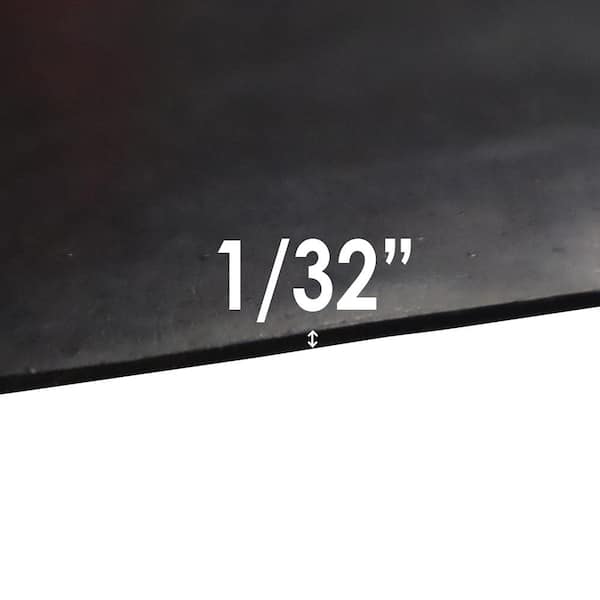 Black Silicone Rubber Sheet, 60A Durometer, 1/32 x 9 x 12 Commercial  Grade, Made in the USA, No Adhesive Backing, High Temp Gasket Material