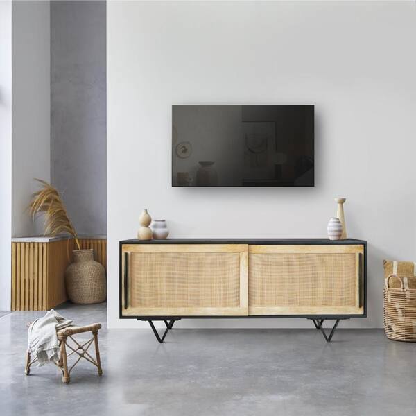 Matte black deals media console