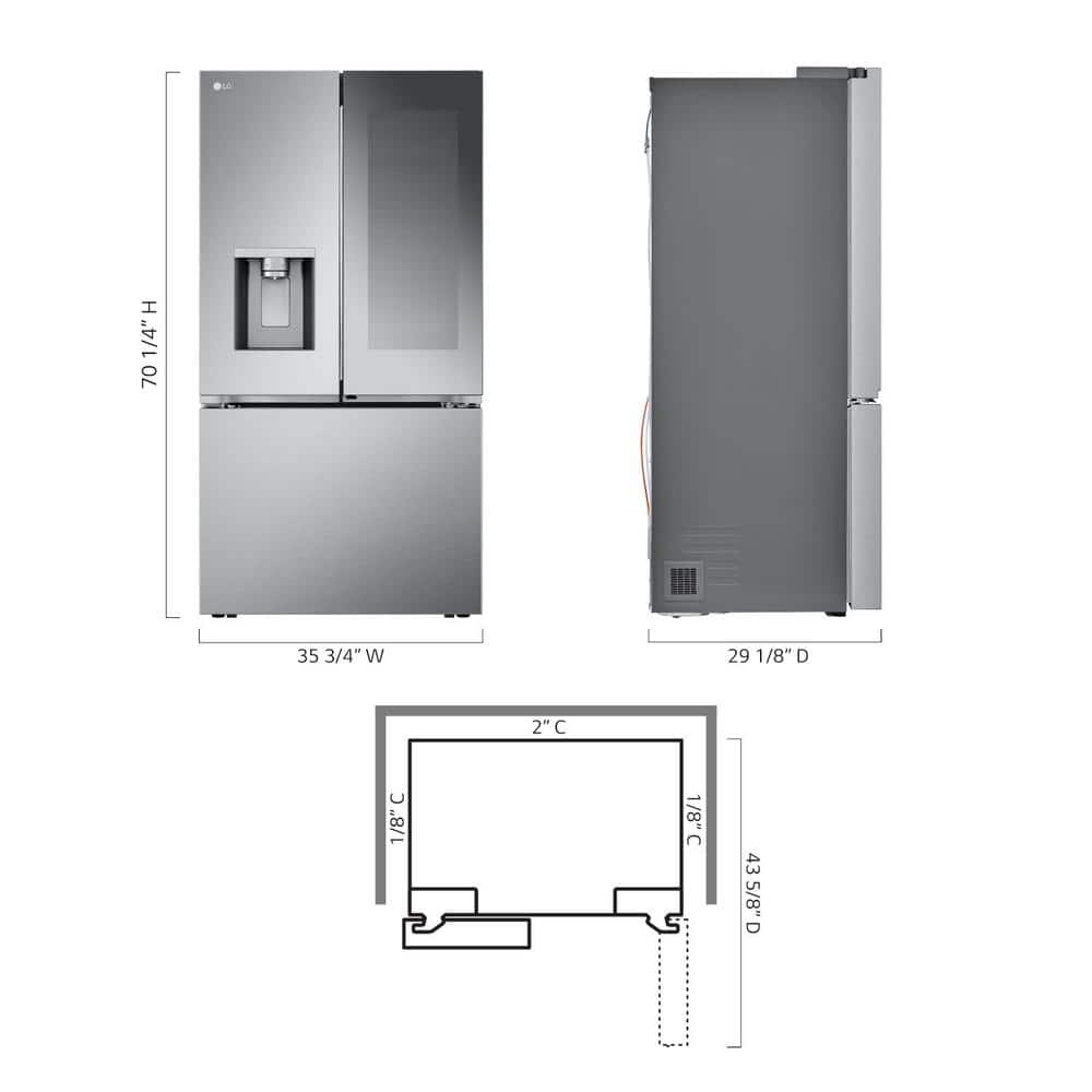 LG 26 Cu. Ft. Stainless Steel Smart French Door Refrigerator