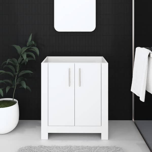 VOLPA USA AMERICAN CRAFTED VANITIES Austin 30 in W x 20 in. D x 35 in. H Bath Vanity Cabinet without Top in White
