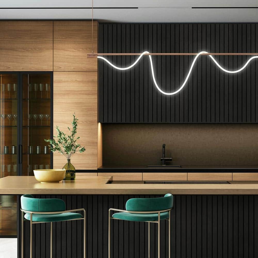 Black Vinyl Shiplap Acoustic Wall Paneling, 8-ft Length
