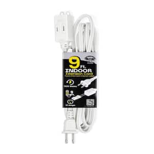 9 ft. 16/2 SPT, Indoor Household Extension Cord, White