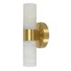 Beacon Lighting Luella 5 in. 2-Light Brass Wall Sconce with Spanish ...