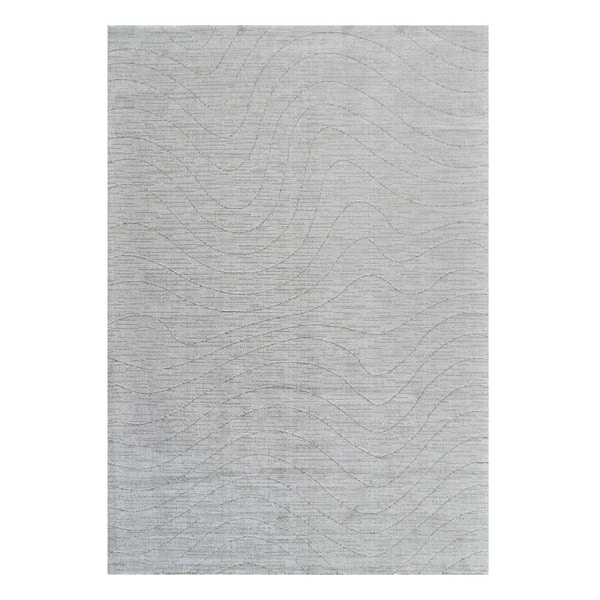 7 ft. x 10 ft. Gray Abstract Non Skid Area Rug